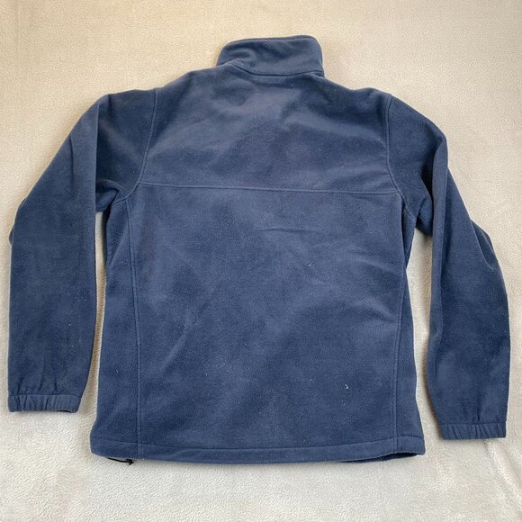 Columbia Men's Fleece Jacket Large Navy Blue Full-Zip Stand Collar Outdoors - Picture 13 of 13